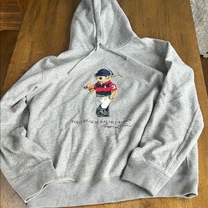 Ralph Lauren Gray Polo Bear Hoodie